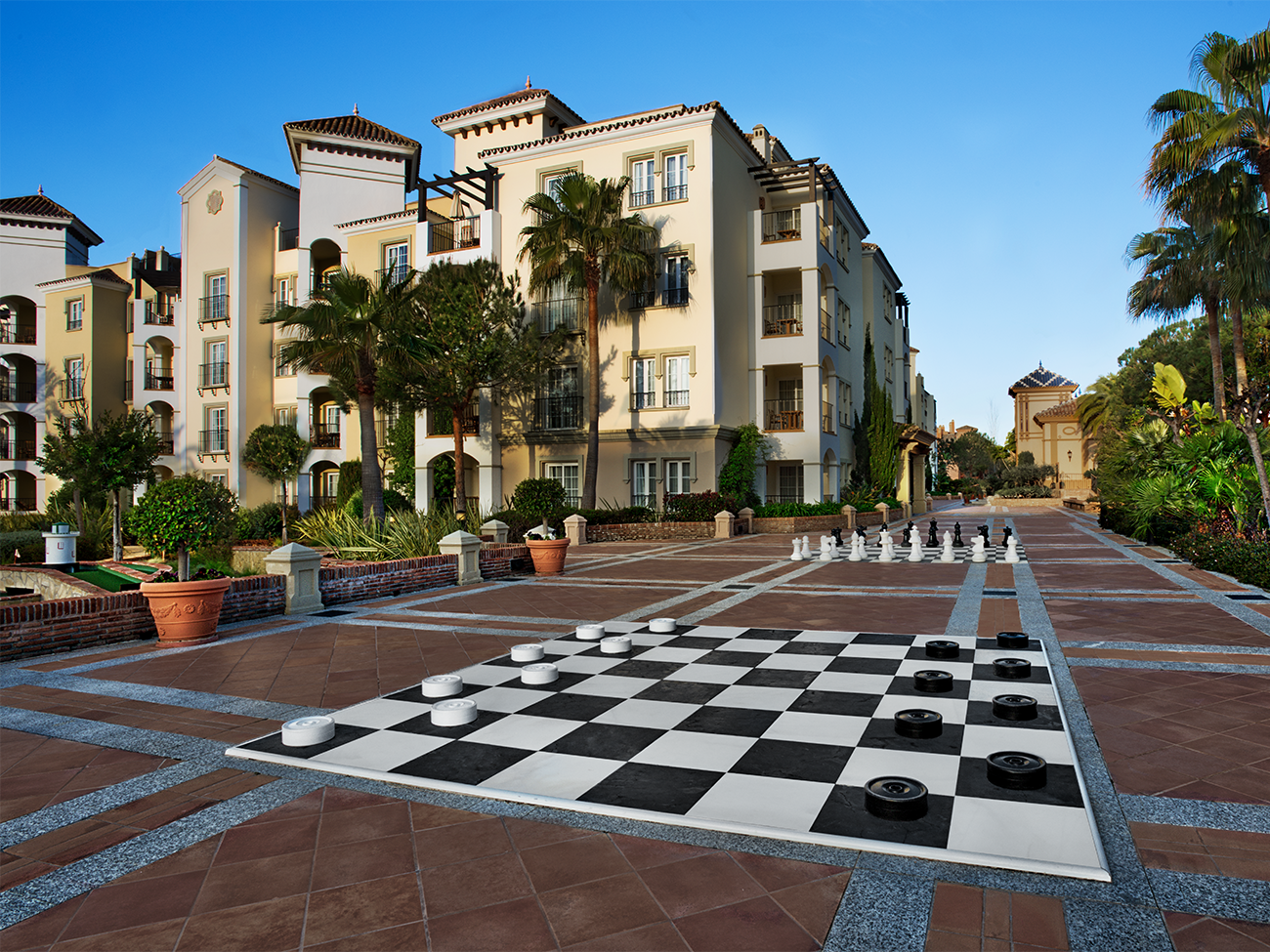 Giant Chess and Checker Boards